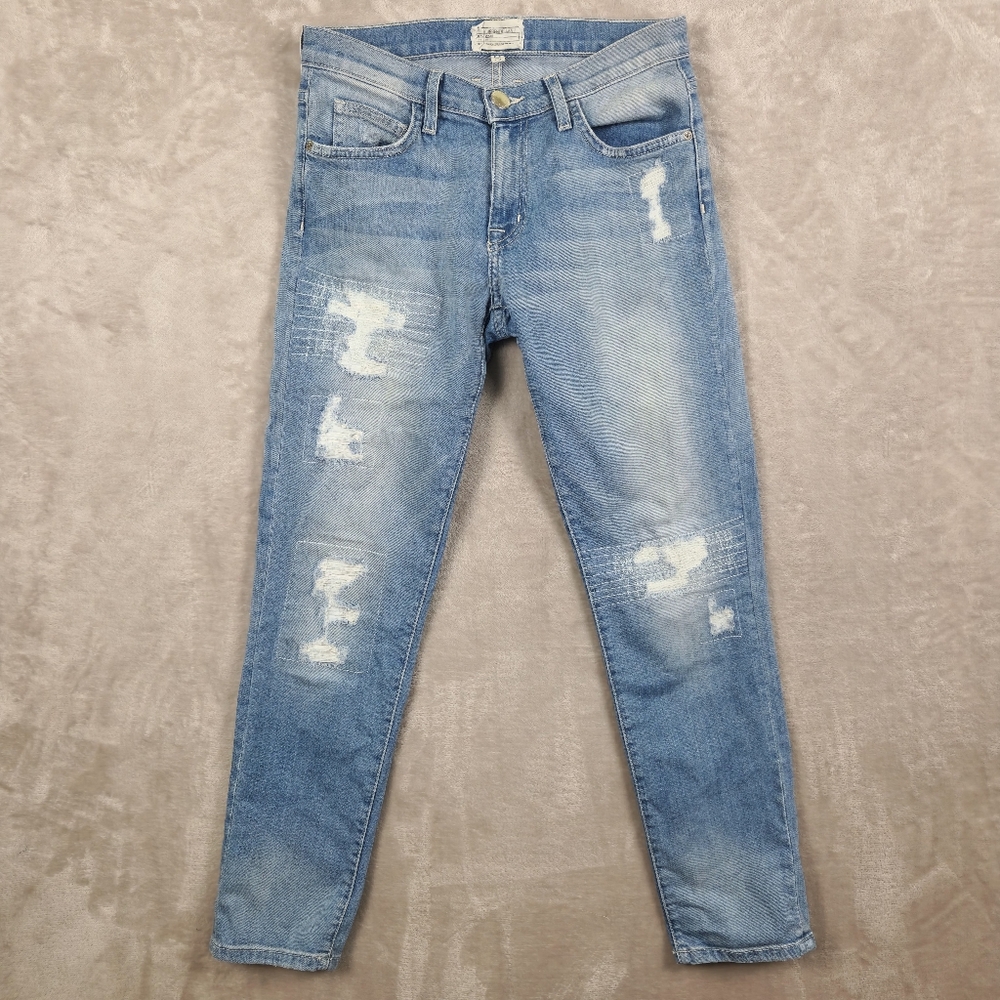 Current Elliot Jeans The Fling Super Vintage Repair Blue Women 24 (29) Designer